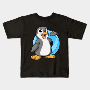 Penguin at Swimming with Swimming ring Kids T-Shirt